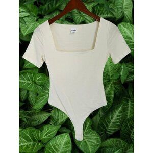 RE/DONE White Bodysuit Top Size XSmall